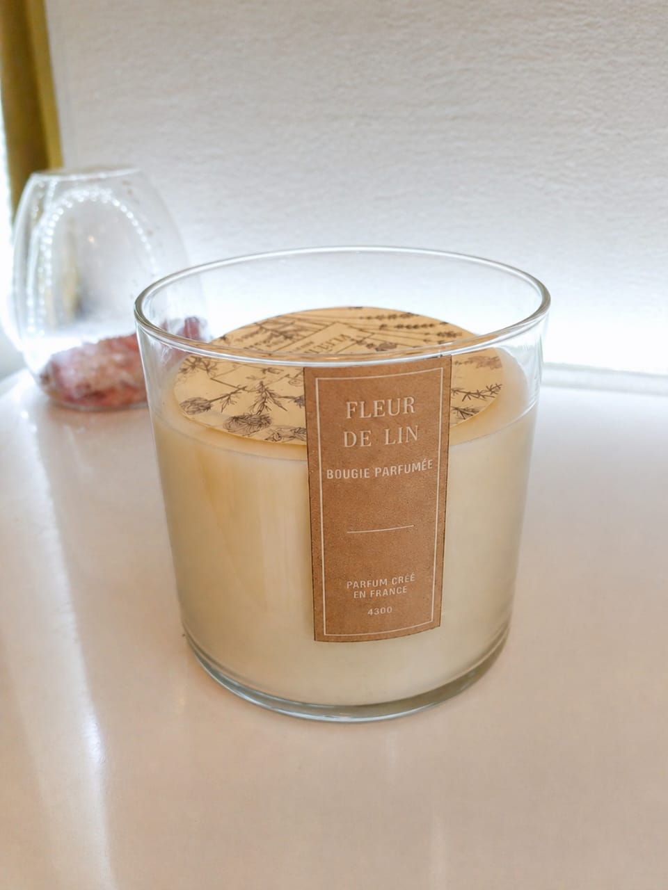 Bougie fleur de lin