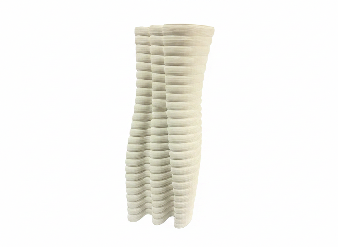 Vases spiral blanc